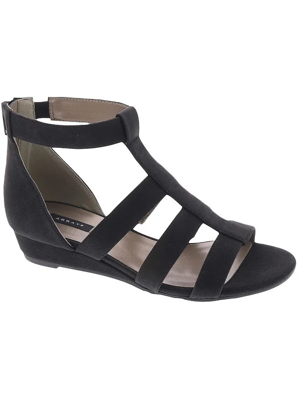 Athena Womens Open Toe Ankle Strap Wedge Sandals