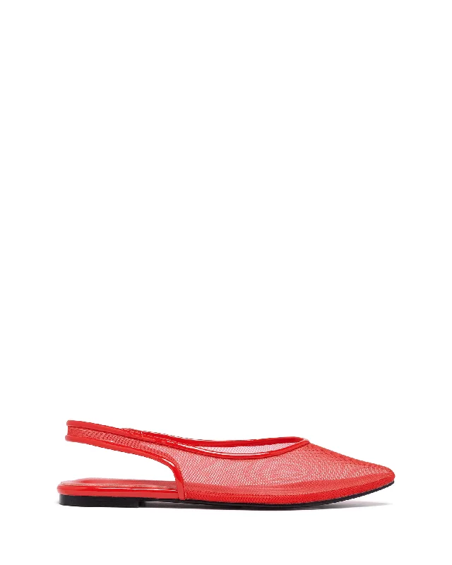 Lazer Slingback Ballet Flat Red Patent