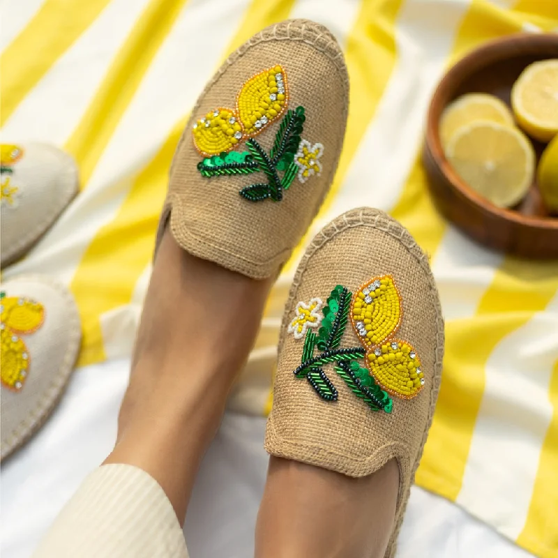 Lemoncello Espadrilles Beige Flats