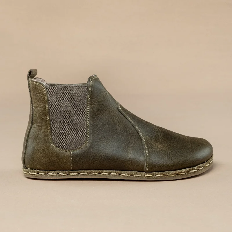 Women's Green Barefoot Chelsea Boots