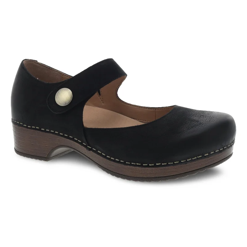 Beatrice Black Burnished Nubuck