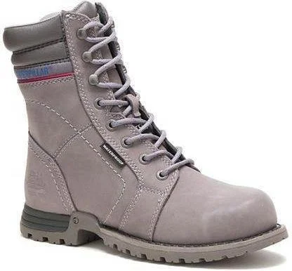 CAT Women's Echo Waterproof Steel Toe Work Boot - Grey - P90565