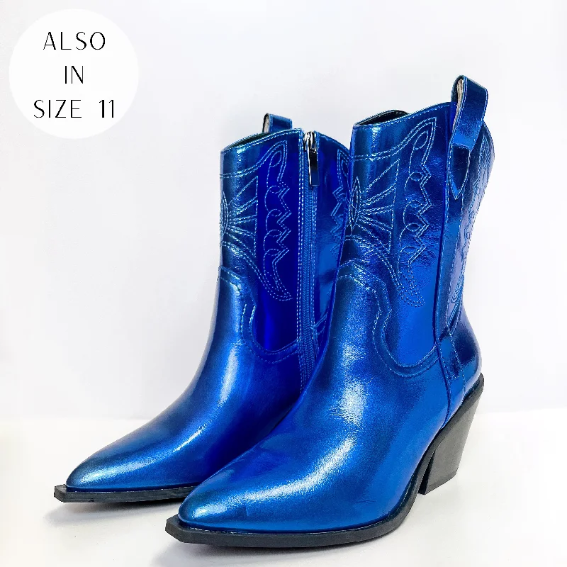 Corky's | Rowdy Western Stitch Boots in Electric Blue