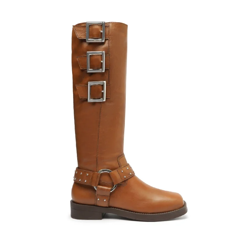 Luccia Buckle Graxo Leather Boot