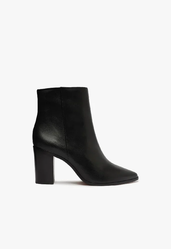 Magali Block Leather Bootie