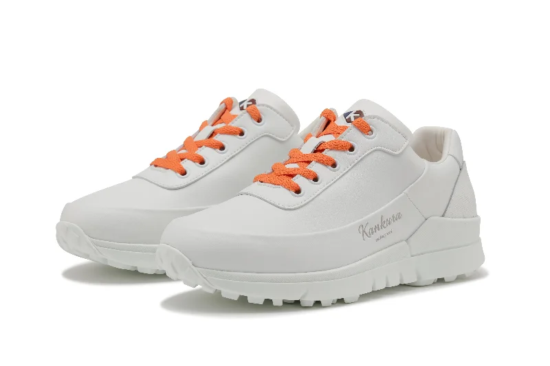 Master Lady 03   ALLWhite|Orange   Women's Golf Shoes ML003 94