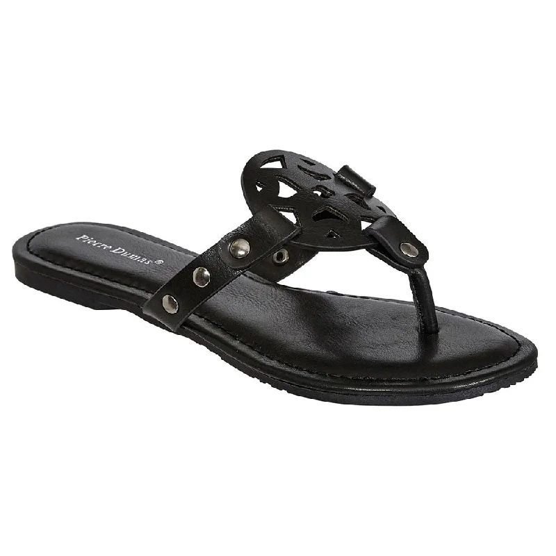 Pierre Dumas Vegan Leather Flat Slip On Sandal- Limit-20