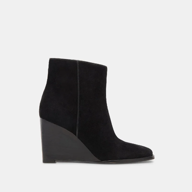 SUSANN WIDE BOOTIES ONYX SUEDE