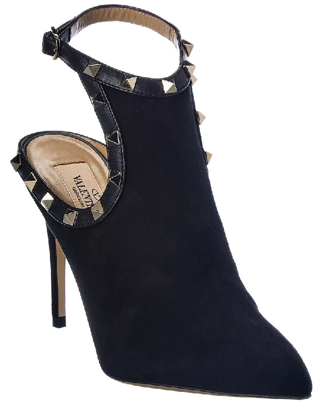 Valentino Rockstud 100 Suede Bootie