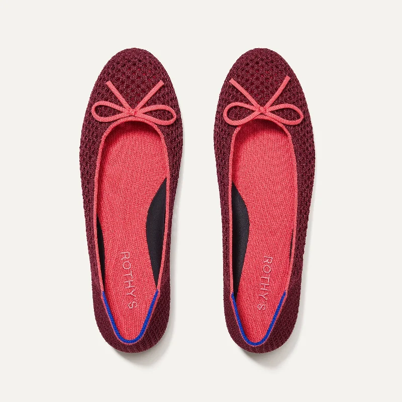 The Ballet Flat - Berry Mesh