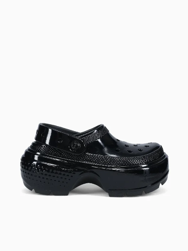 Stomp High Shine Clog Black Shine