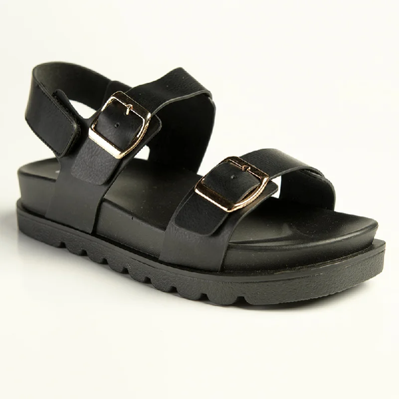 Madison Jillion Sandal With Velcro Backstrap - Black