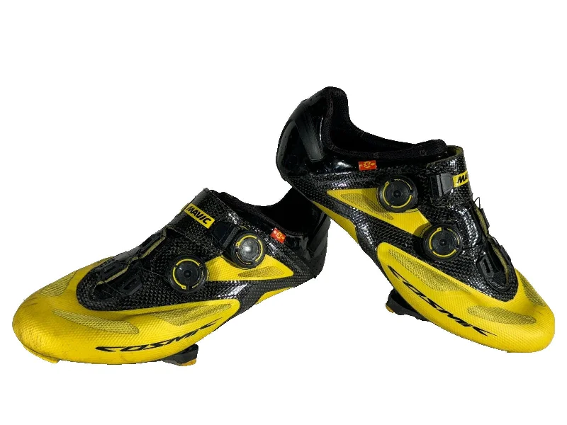 MAVIC Cosmic Carbon Road Cycling Shoes 3 bolt EU40 2/3 US7.5 Mondo 258 cs482