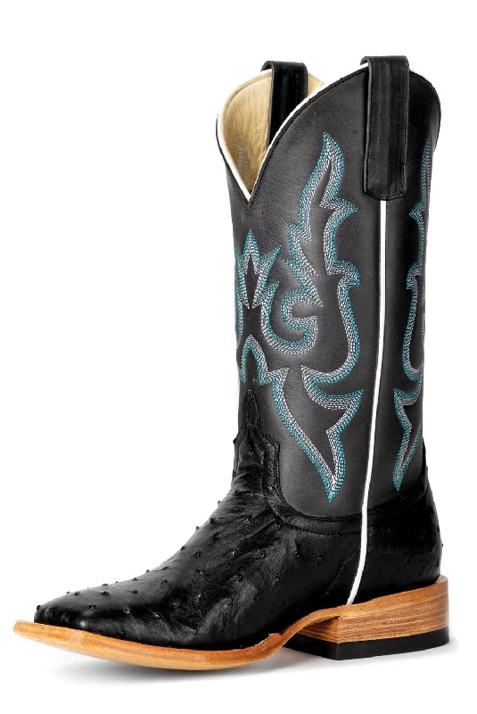 Miss Macie Bean Womens Black Ostrich Full Quill Fashion Boots