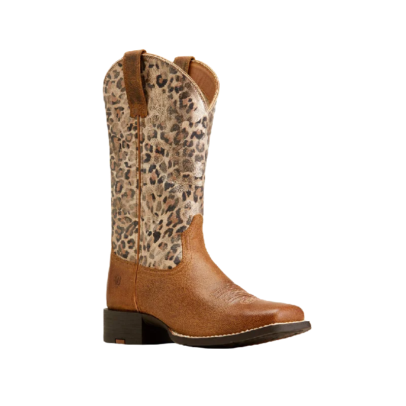 Ariat Women's Round Up Wide Pearl Brown Boot