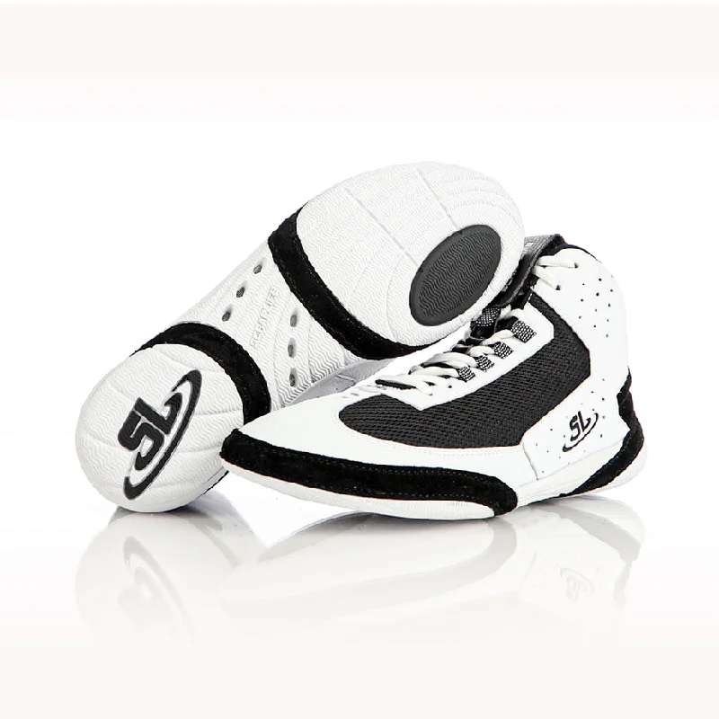 ScrapLife Wrestling | Ascend One Wrestling Shoes | White/Black | Limited Edition David Taylor