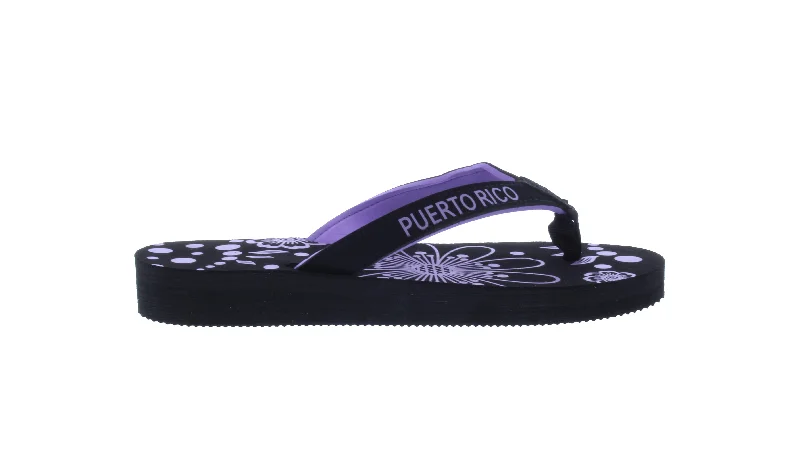 Women Puerto Rico Flower Print Flip Flop