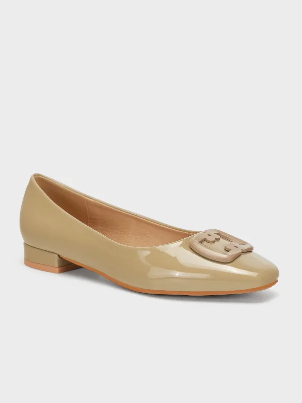 Womens "FIORELLO" Casual Flat Patent Pumps