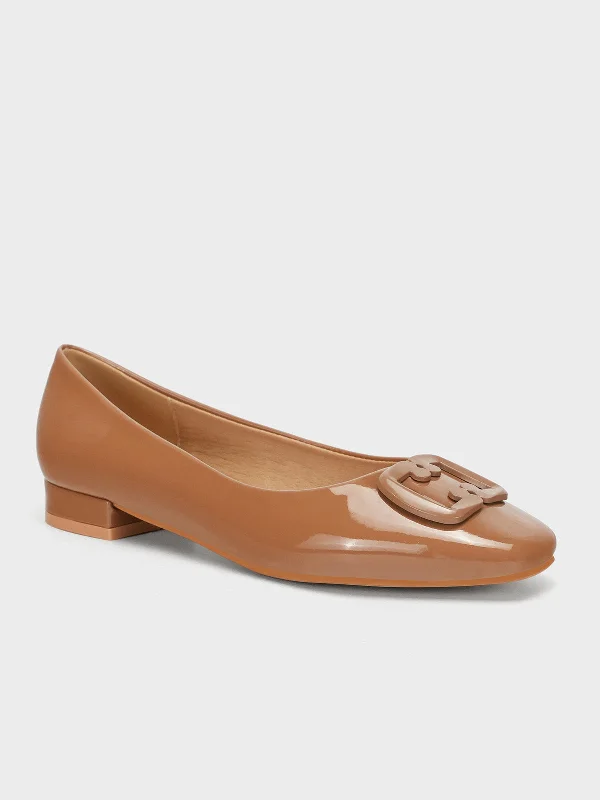 Womens "FIORELLO" Casual Flat Patent Pumps