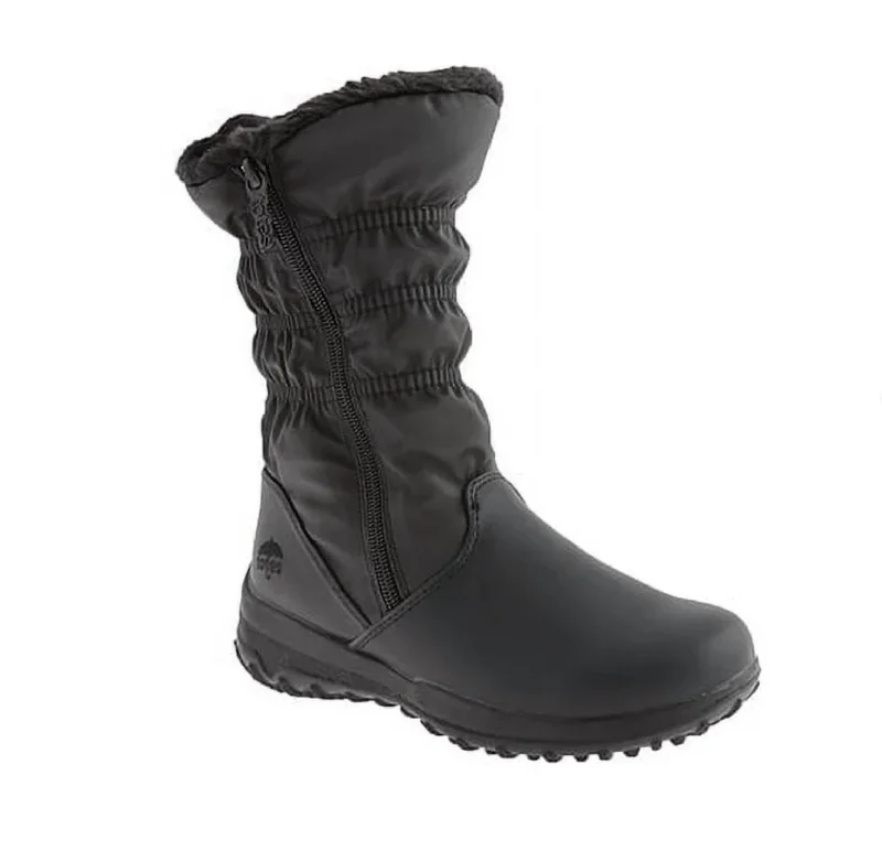 Women's Ruby Double Zip Boot In Black