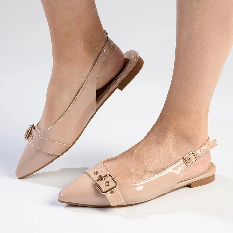 Madison Jackette Pump With Buckle - Nude