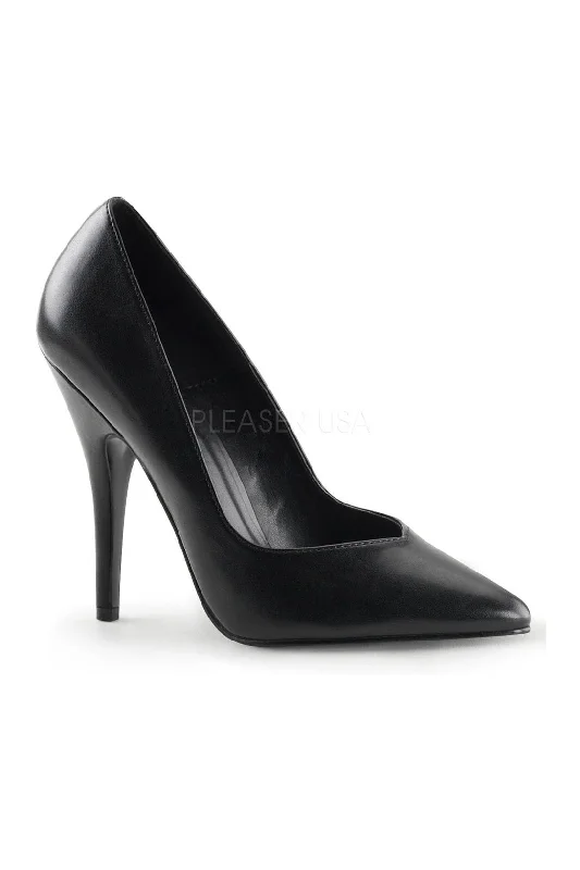 SEDUCE-420V Pump  | Black Faux Leather