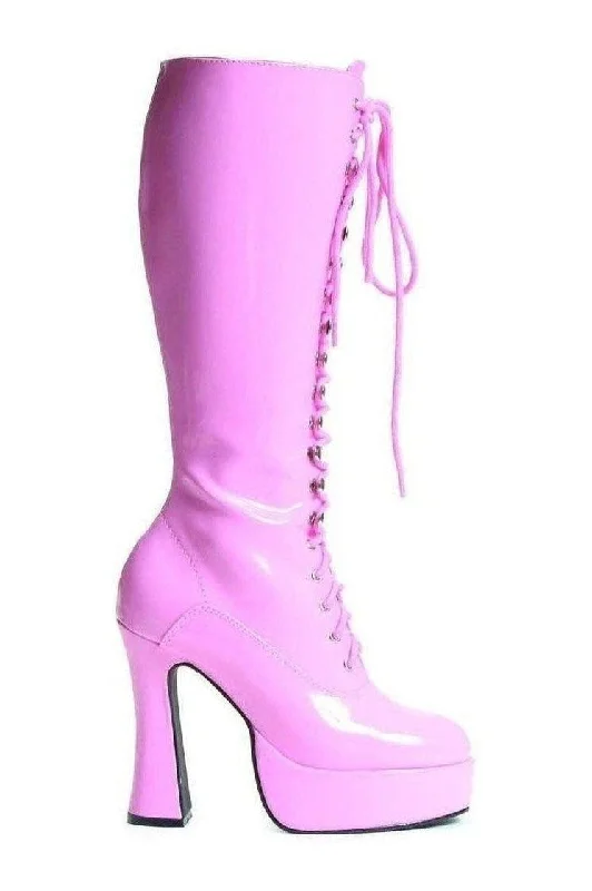 EASY Knee Boot  | Pink Patent