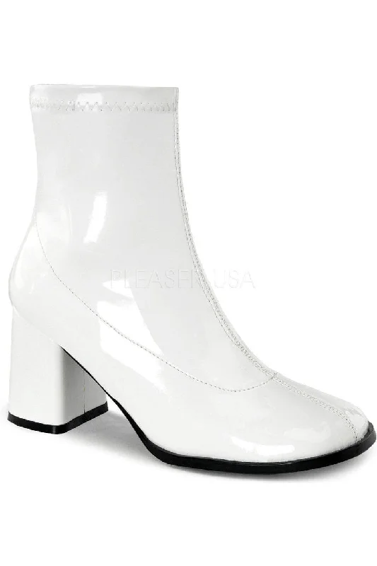 GOGO-150 Costume GoGo Boot | White Patent