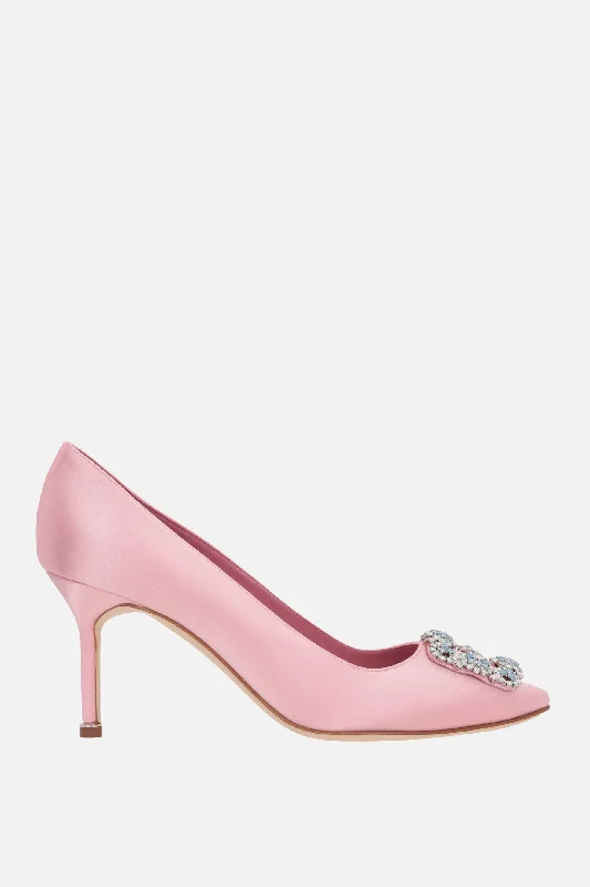 Hangisi satin pumps