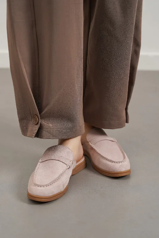 SUEDE LEATHER MULES